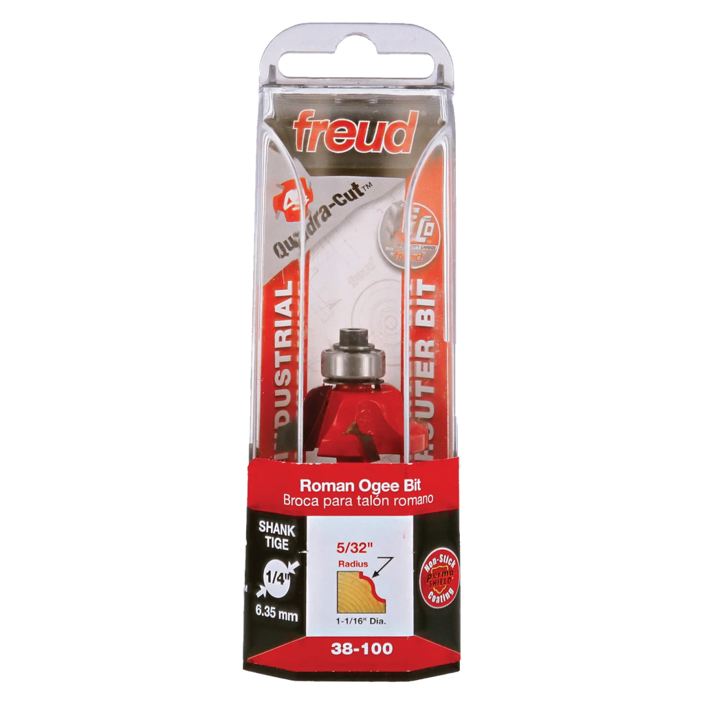 Freud 1-1/16" (Dia.) Quadra-Cut Roman Ogee Bit 38-100
