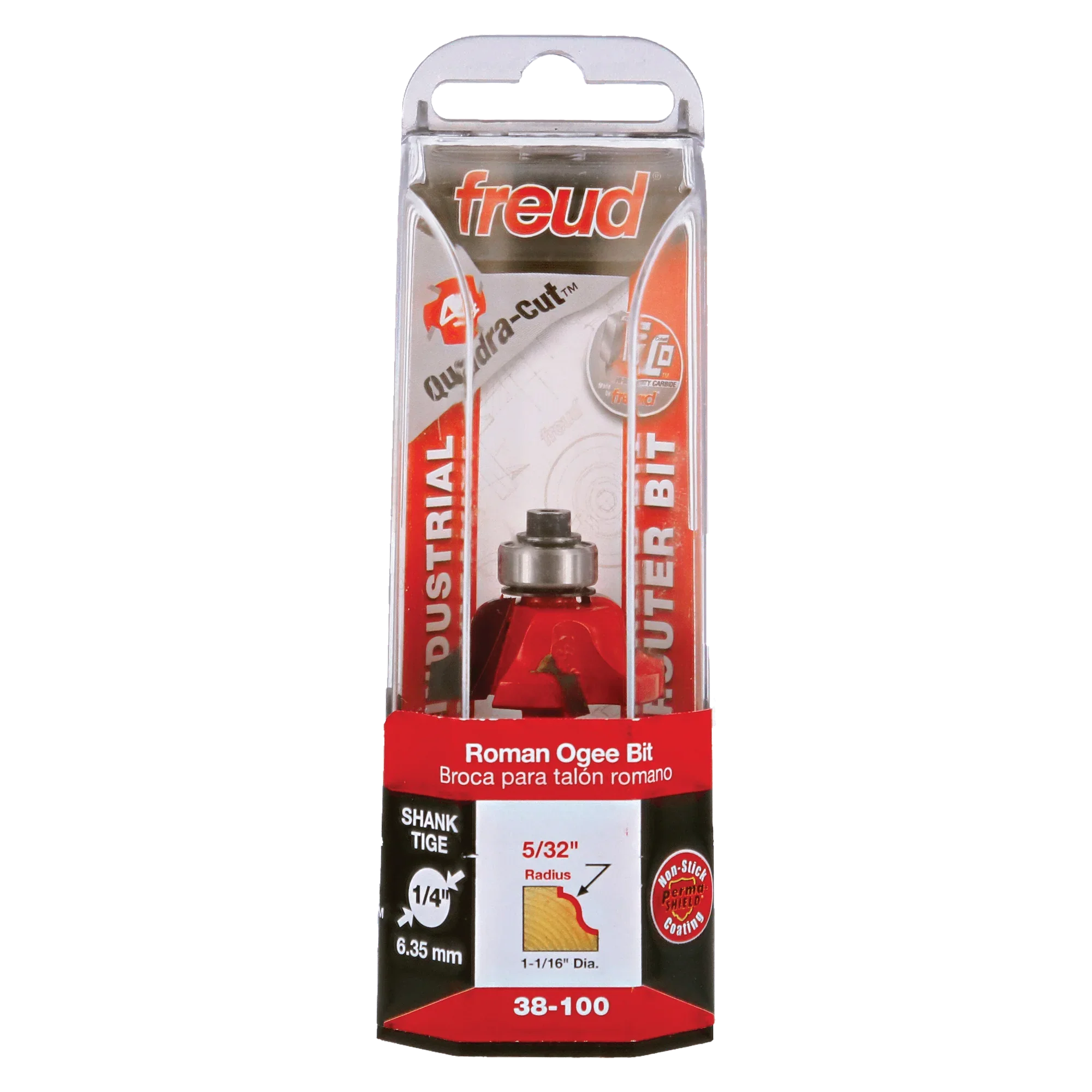 Freud 1-1/16" (Dia.) Quadra-Cut Roman Ogee Bit 38-100