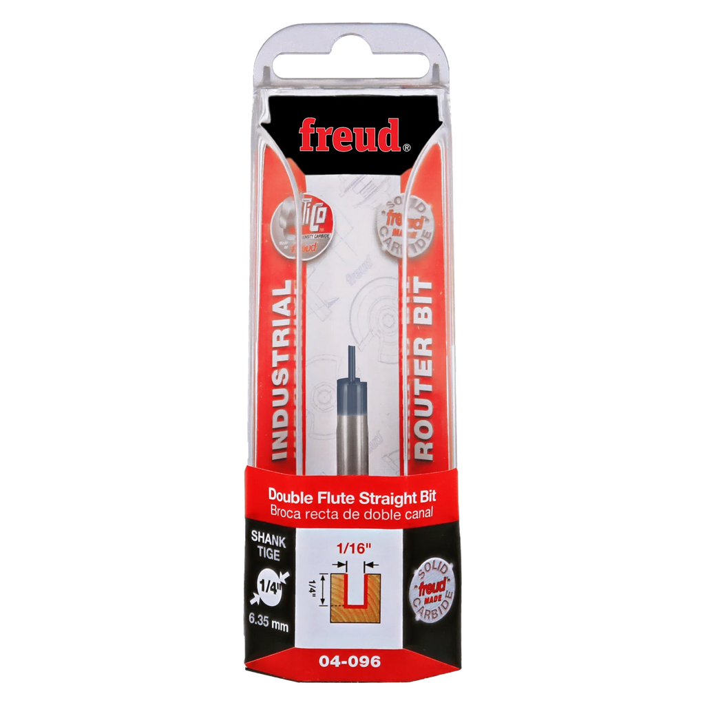 Freud 1/16" (Dia.) Double Flute Straight Bit