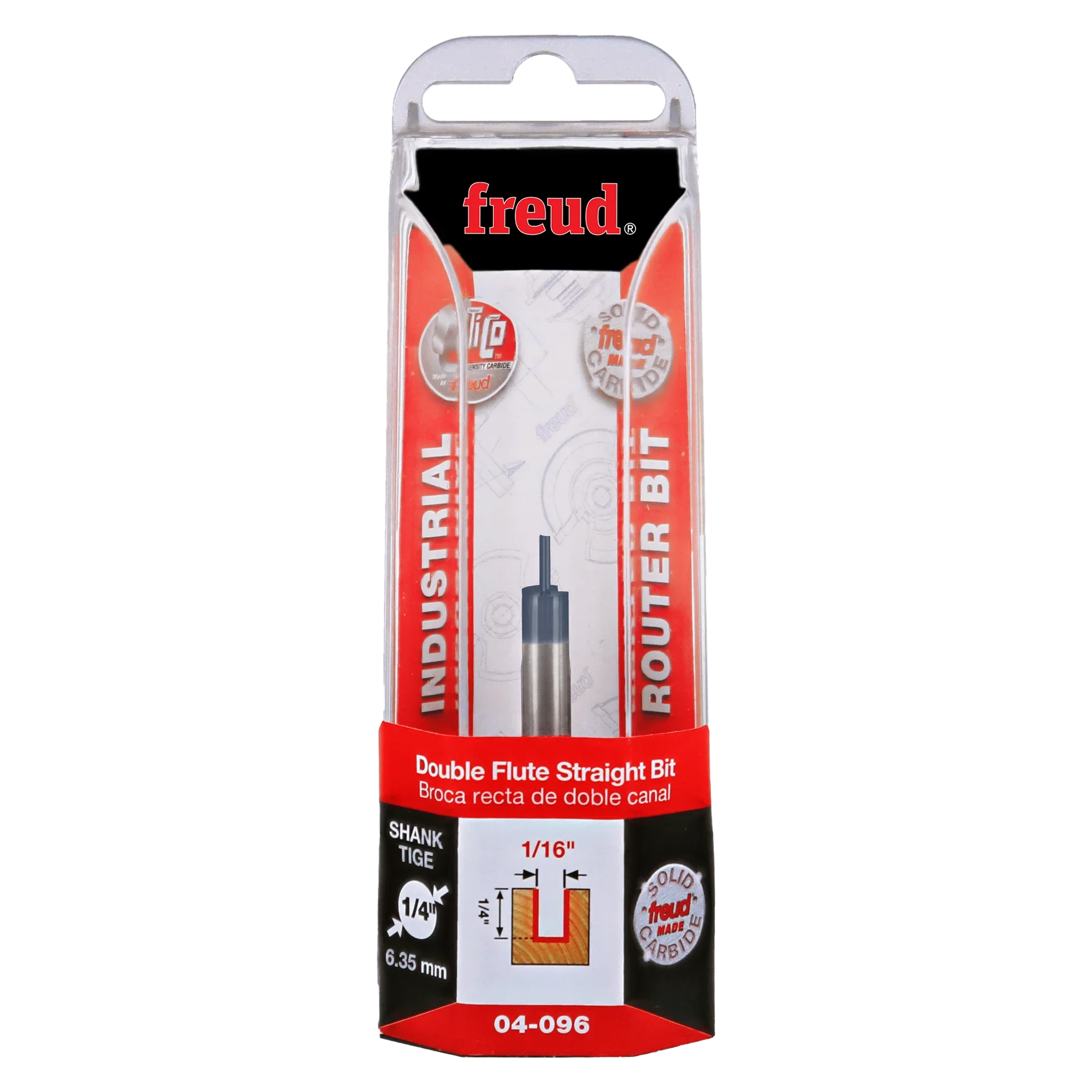 Freud 1/16" (Dia.) Double Flute Straight Bit