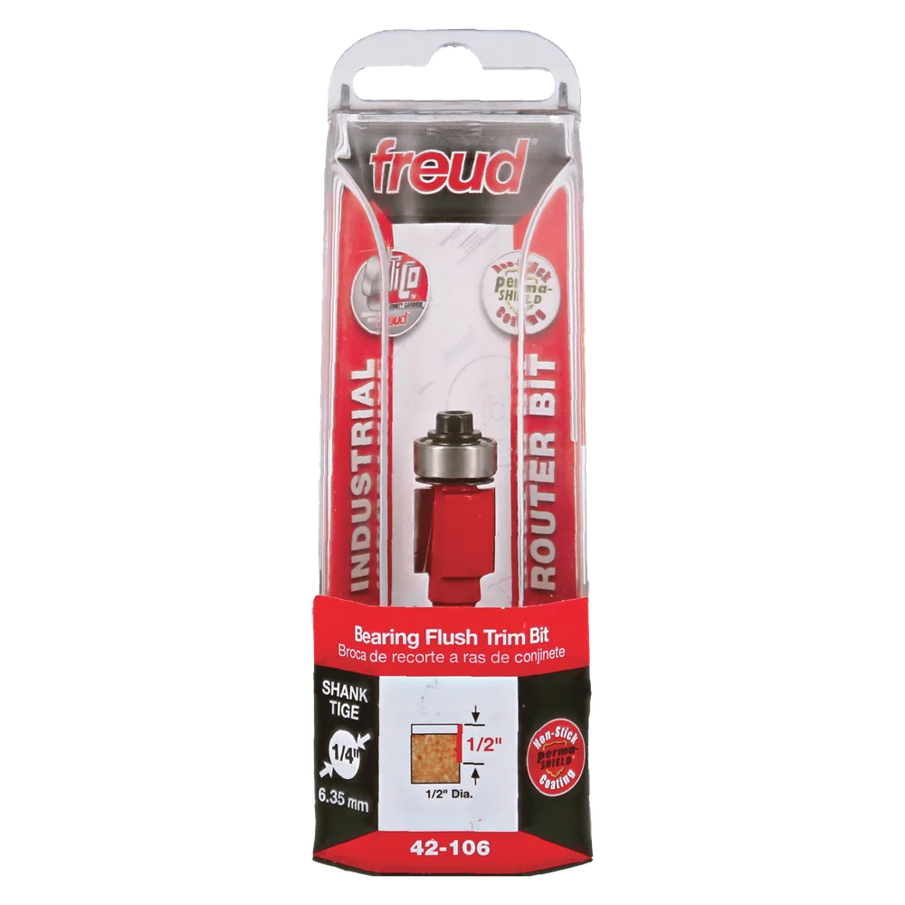 Freud 1/2" (Dia.) Bearing Flush Trim Bit 42-106