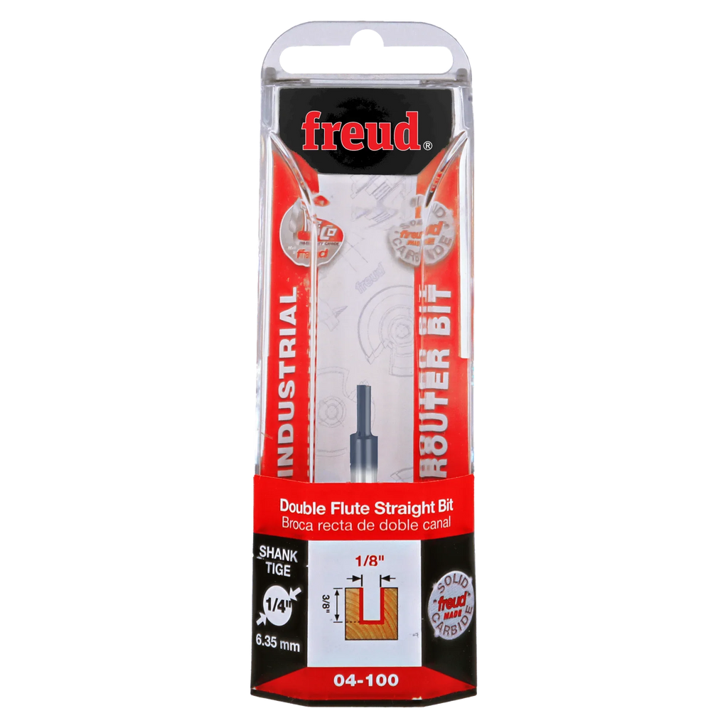Freud 1/8" (Dia.) Double Flute Straight Bit