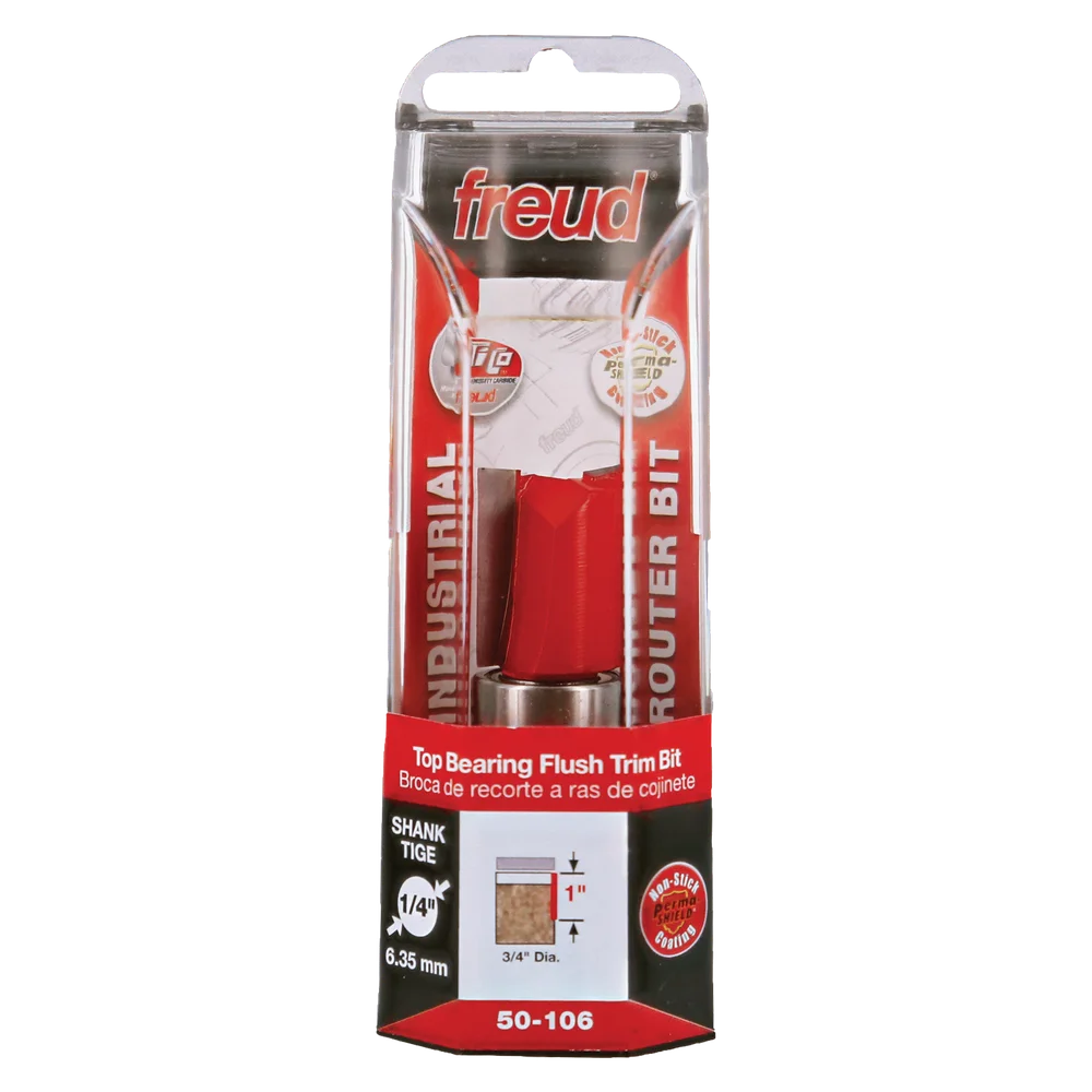 Freud Top Bearing Flush Trim 3/4" (Dia.) Top Bearing Flush Trim Bit
