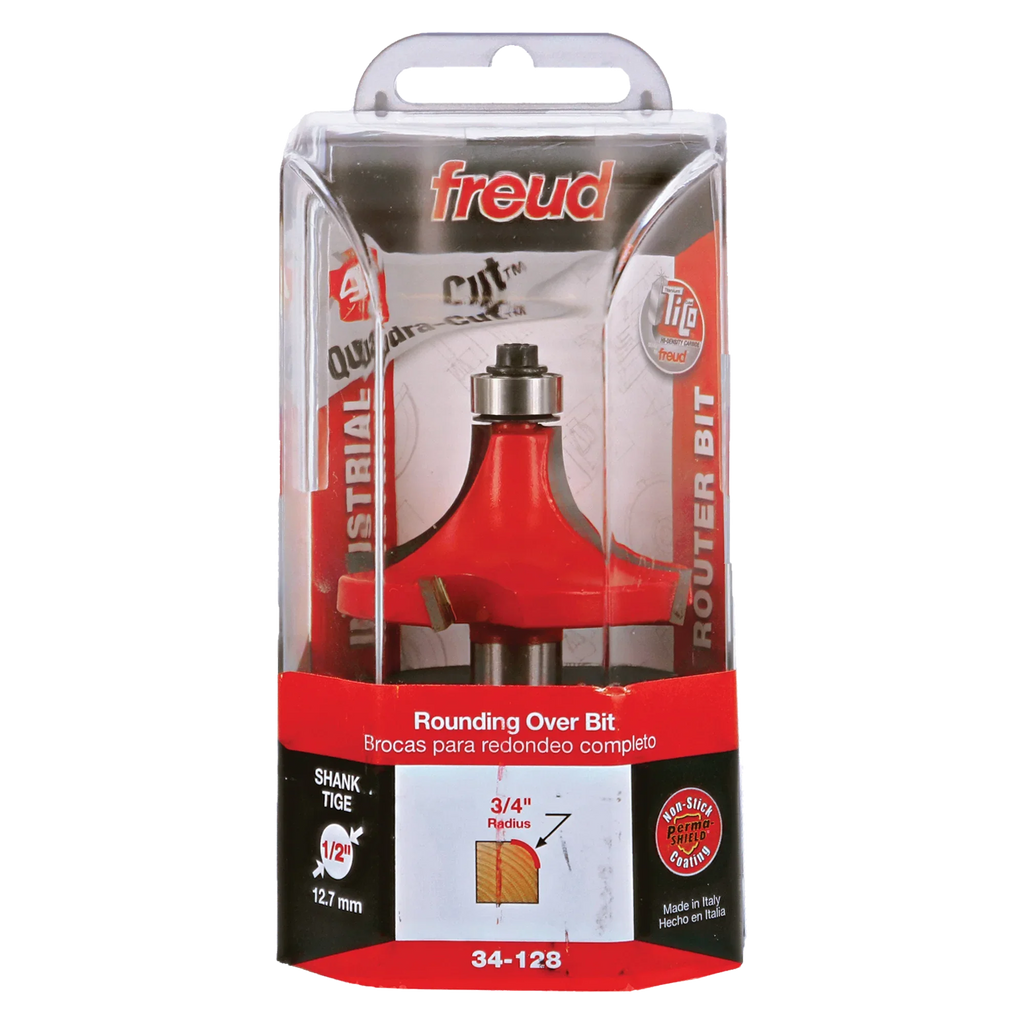 Freud 3/4" Quadra-Cut Radius Rounding Over Bit 34-128