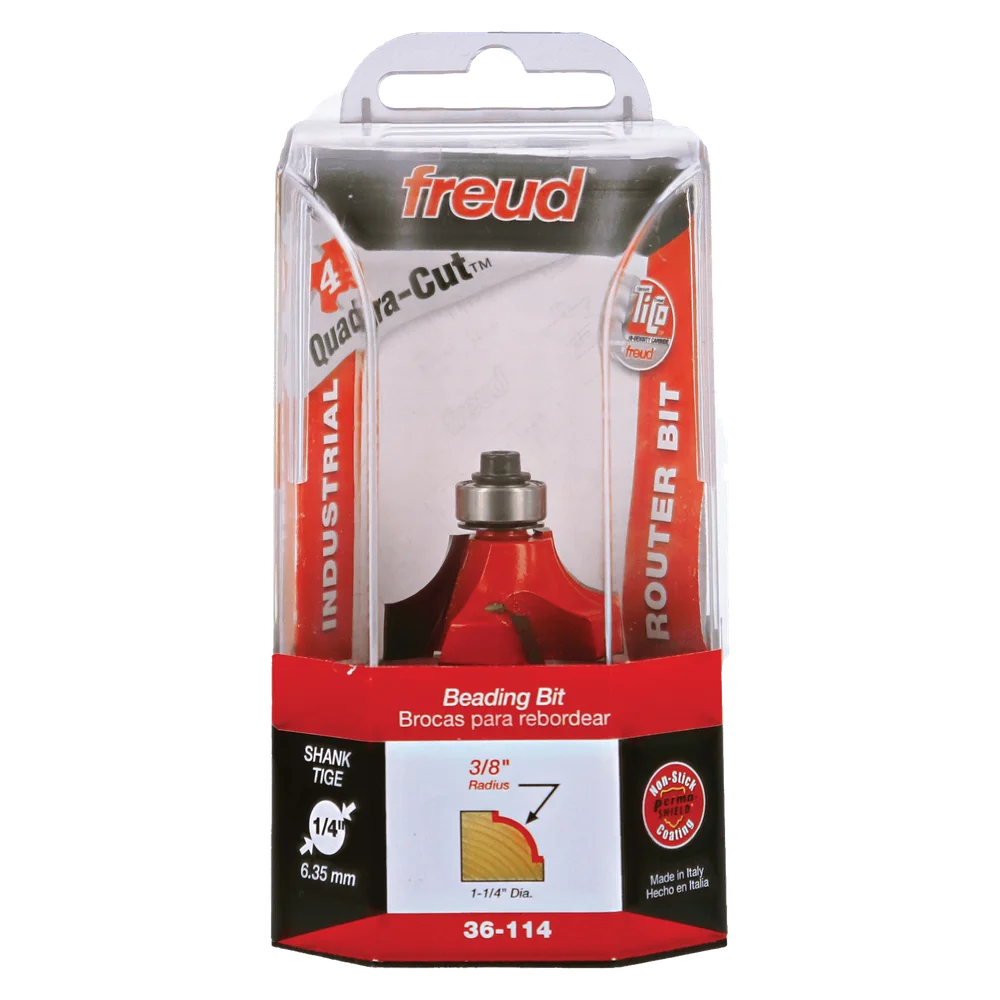 Freud 3/8" Quadra-Cut Radius Beading Bit 36-114