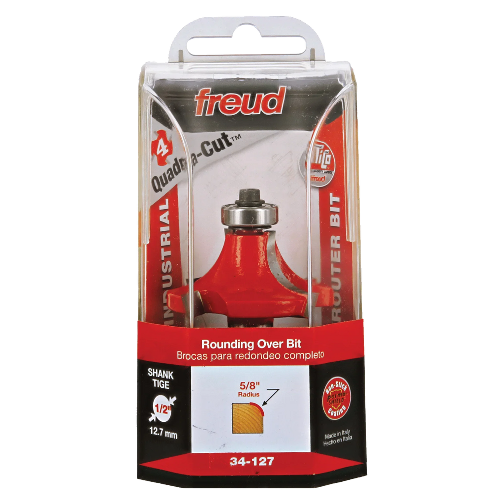 Freud 5/8" Quadra-Cut Radius Rounding Over Bit 34-127