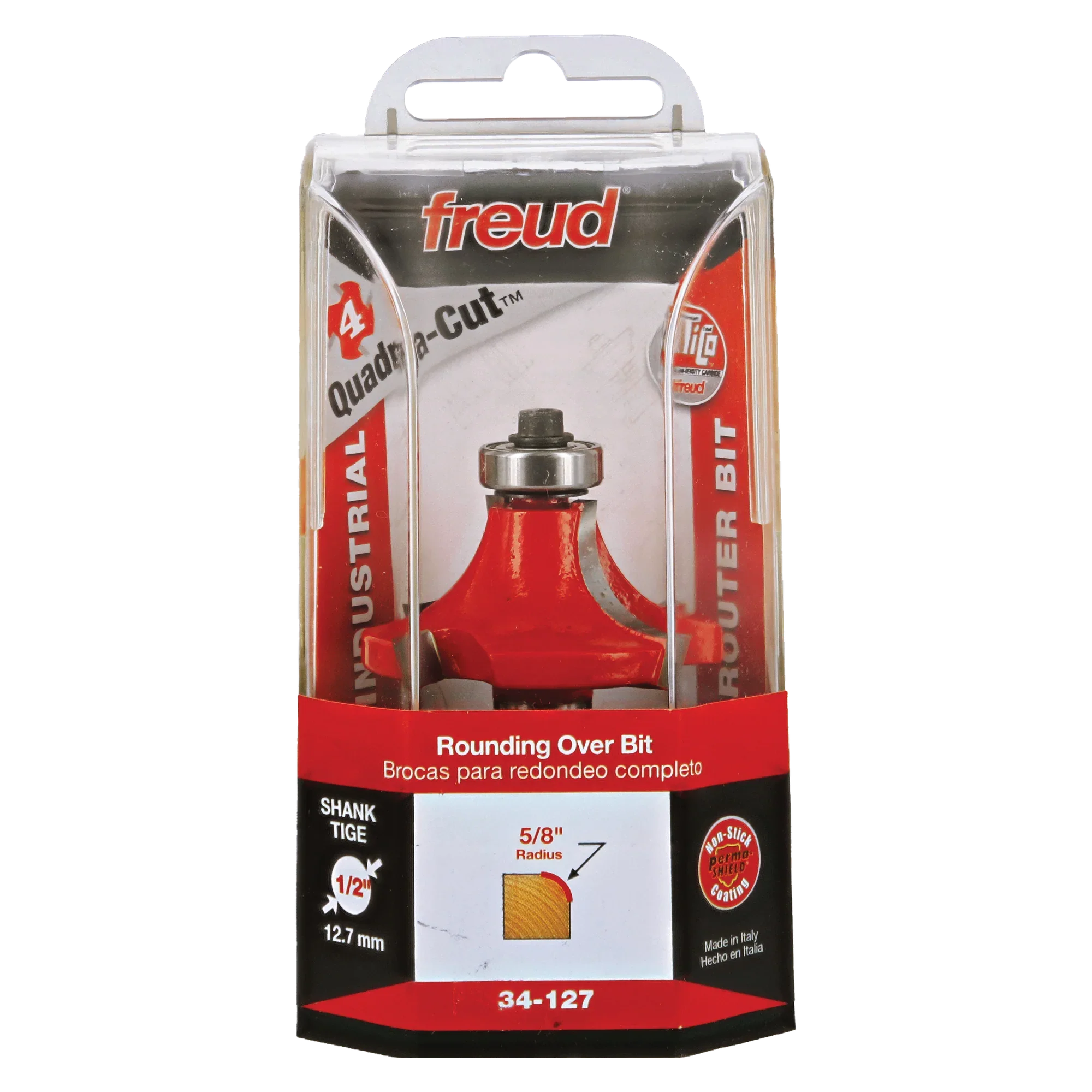 Freud 5/8" Quadra-Cut Radius Rounding Over Bit 34-127
