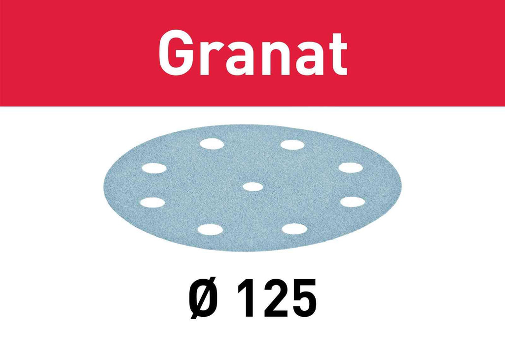 Festool Abrasive Sheet Granat STF D125/8 P80 GR/50