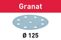 Festool Abrasive Sheet Granat STF D125/8 P80 GR/50