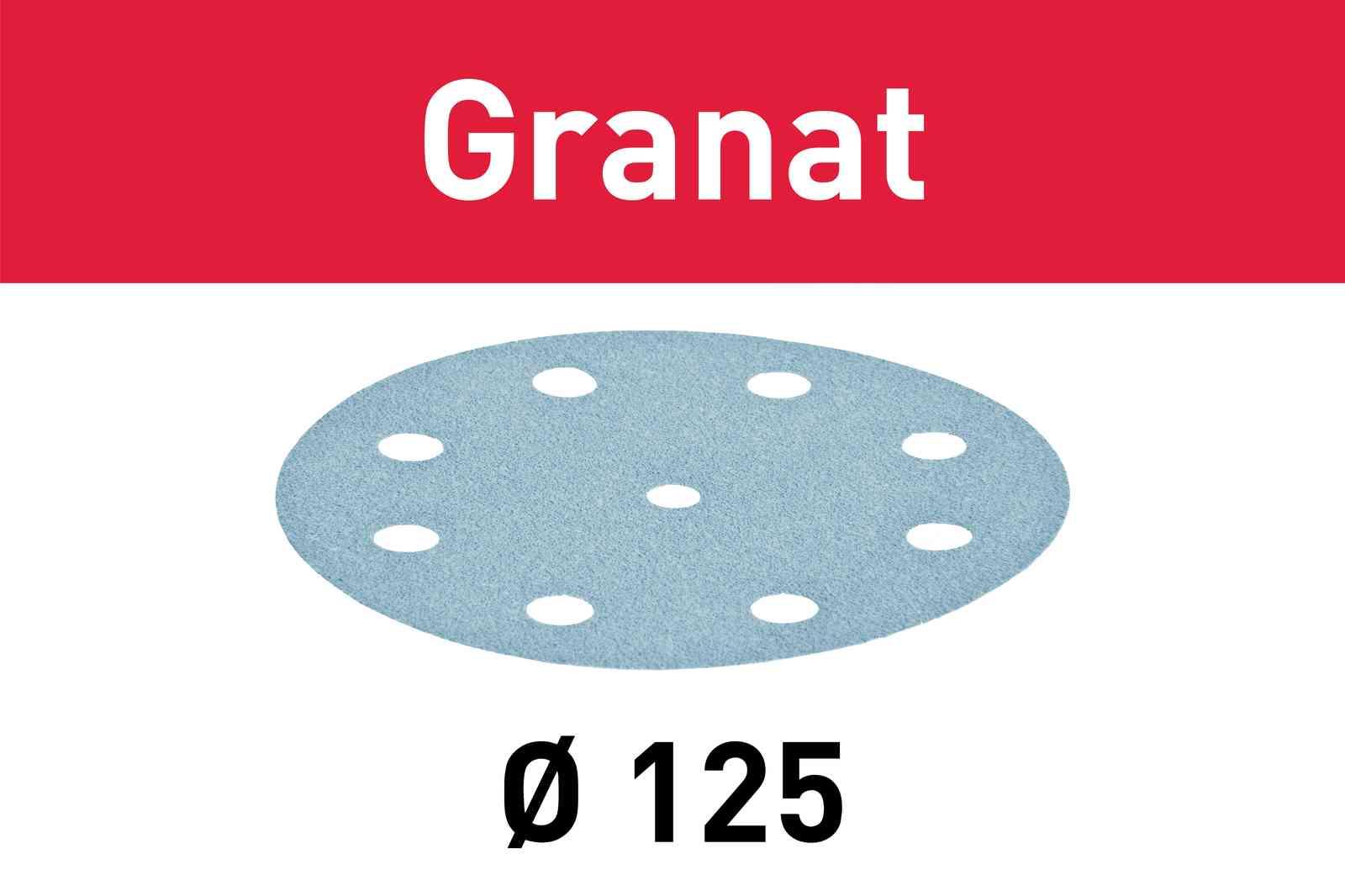 Festool Abrasive Sheet Granat STF D125/8 P220 GR/50