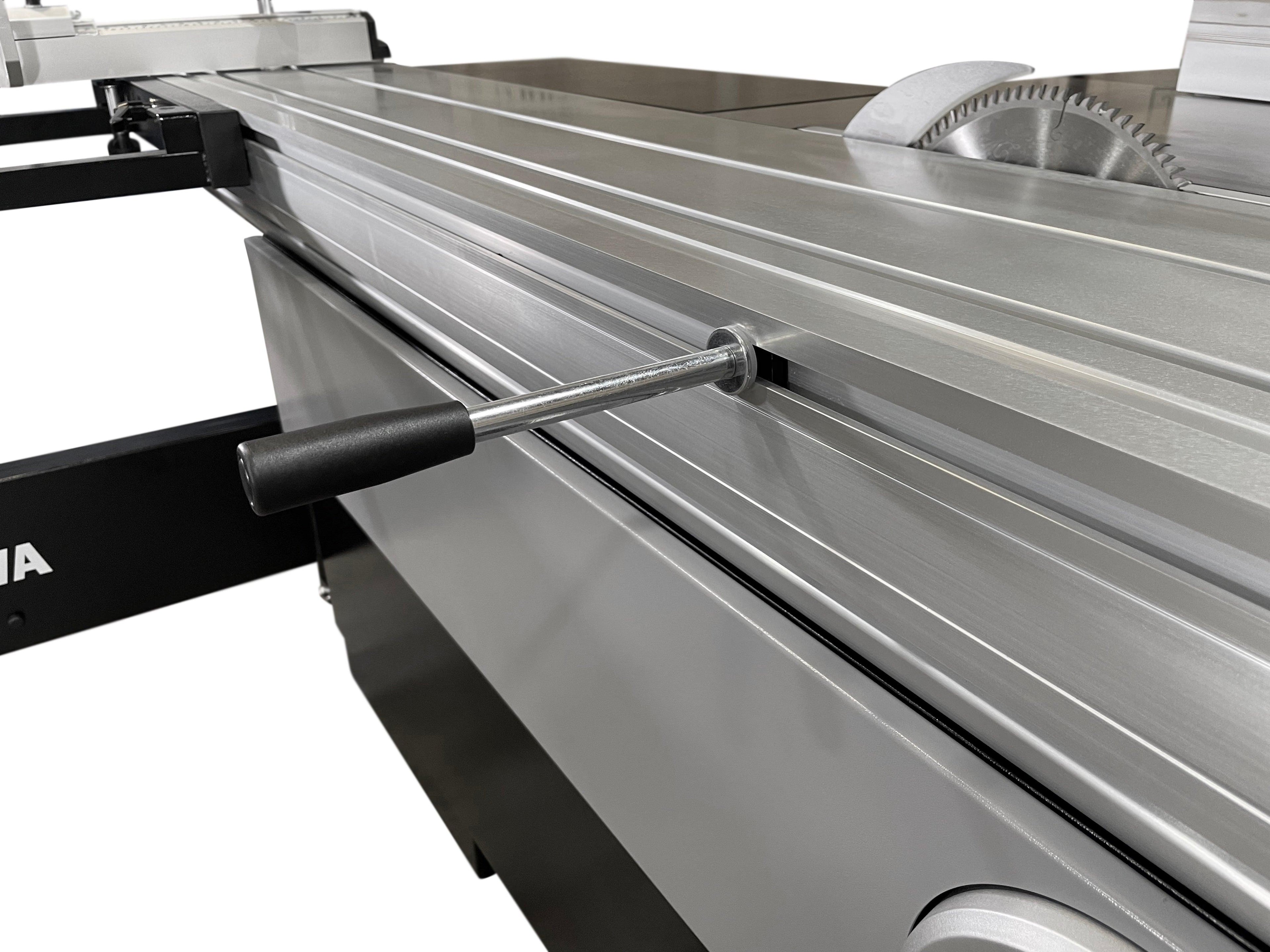 Maksiwa Sliding Panel Saw Titanium 5HP 1 Phase Crosscut, Blade Covers 90° & 45° | BMT.3200.IR