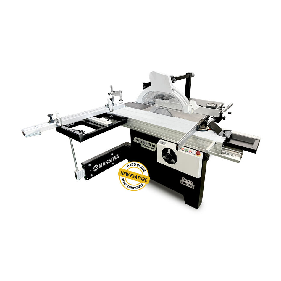 Maksiwa Sliding Table Saw 5HP Main Blade/Dado Blade 1HP Scoring Blade | BMS.1600.IR