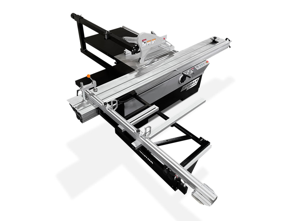 Maksiwa Sliding Panel Saw Titanium 5HP 1 Phase Crosscut, Blade Covers 90° & 45° | BMT.3200.IR