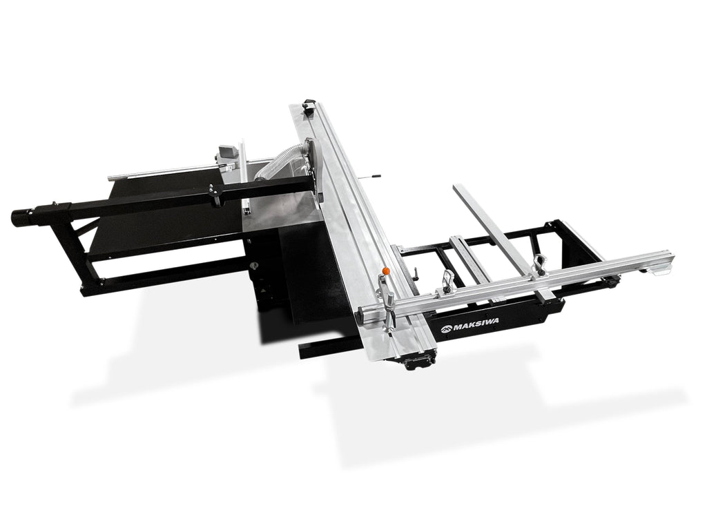 Maksiwa Sliding Panel Saw Titanium 5HP 1 Phase Crosscut, Blade Covers 90° & 45° | BMT.3200.IR