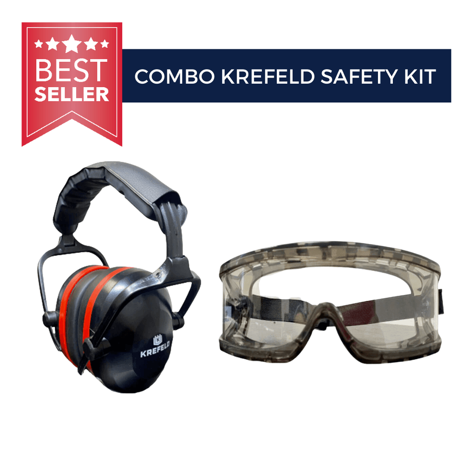Krefeld Combo Professional Safety Earmuff + KREFELD Safety Goggles