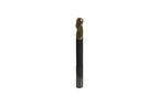 KWS - Extra Long CNC 2D and 3D Carving Tapered Ball Nose 0.10 Deg Angle x 3/8 Dia x 3/16 Radius x 3/4 Cut Height x 3/8 Shk x 4" Long x 3 Flute Solid Carbide ZrN Coated Reduced Shank Router Bit