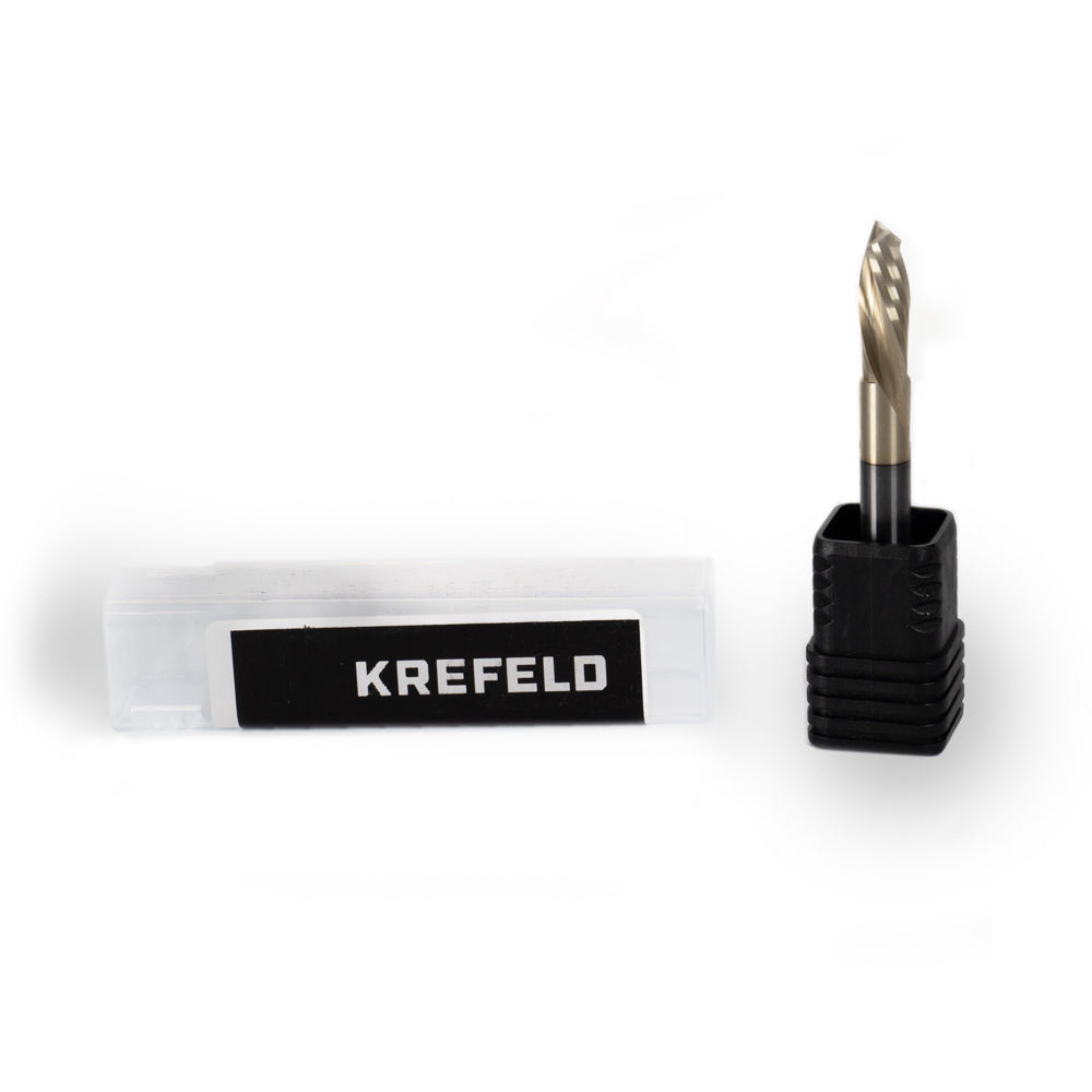 Krefeld Solid Carbide  Extreme Tool Life  Spiral Plunge 1/4 Dia x 3/4 x 1/4 Inch Shank