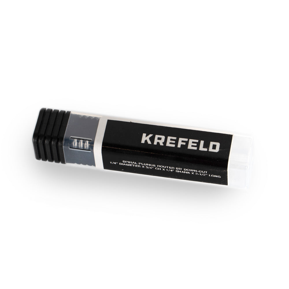Krefeld Solid Carbide  Extreme Tool Life  Spiral Plunge 1/4 Dia x 3/4 x 1/4 Inch Shank