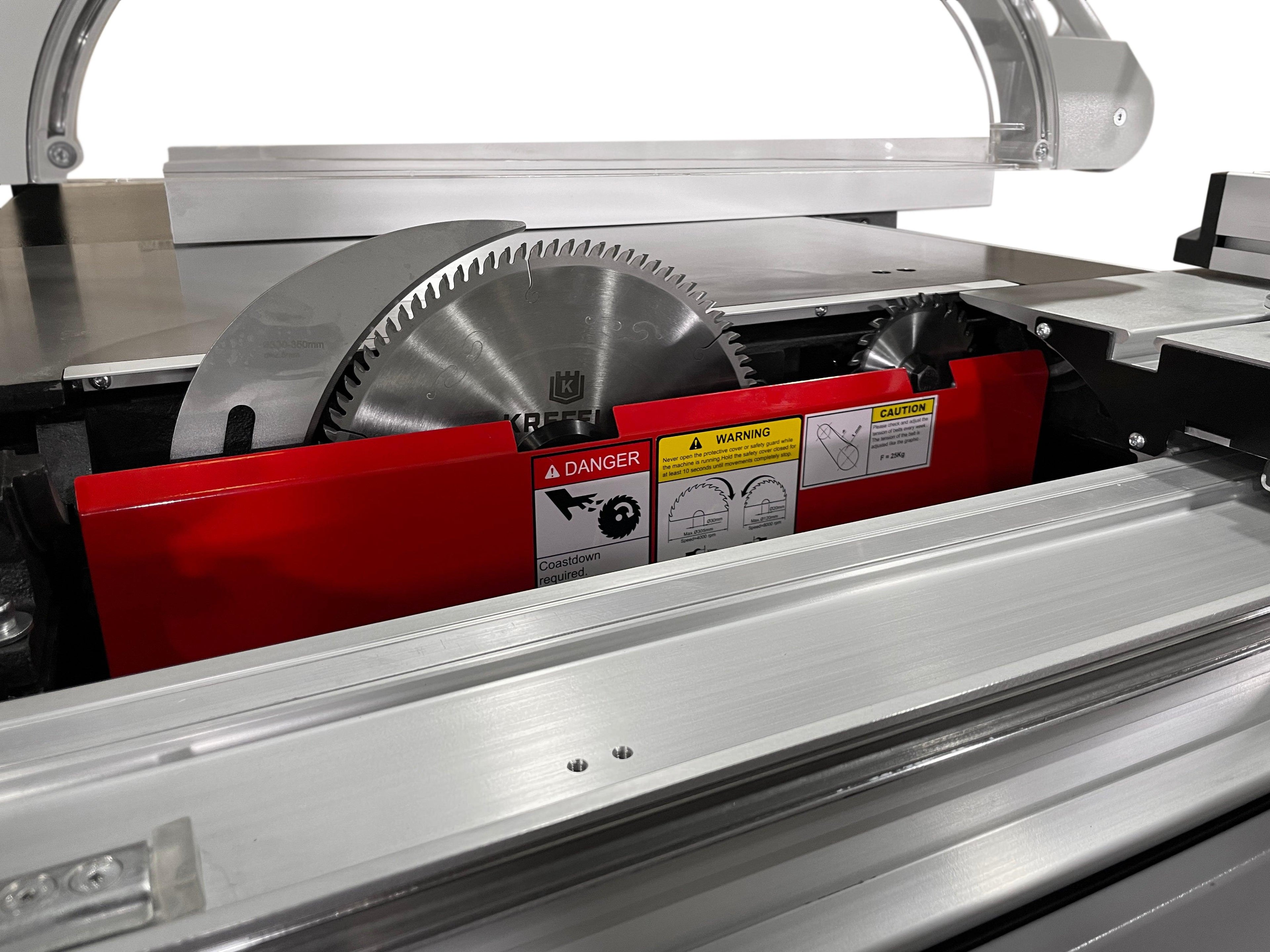 Maksiwa Sliding Panel Saw Titanium 5HP 1 Phase Crosscut, Blade Covers 90° & 45° | BMT.3200.IR
