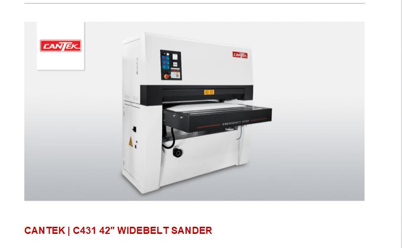 Cantek WideBelt Sander 43" | C431
