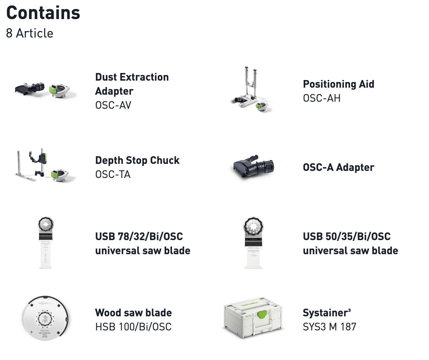 Festool Cordless Oscillator OSC 18 E-Basic-Set VECTURO