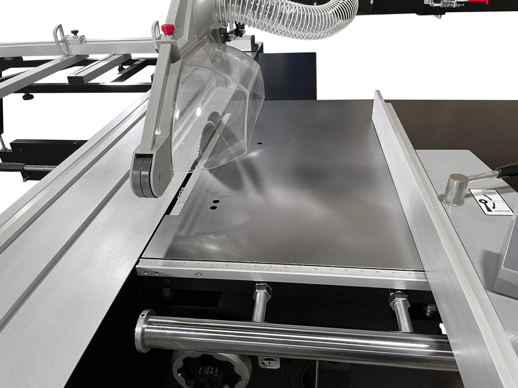 Maksiwa Sliding Panel Saw Titanium 5HP 1 Phase Crosscut, Blade Covers 90° & 45° | BMT.3200.IR