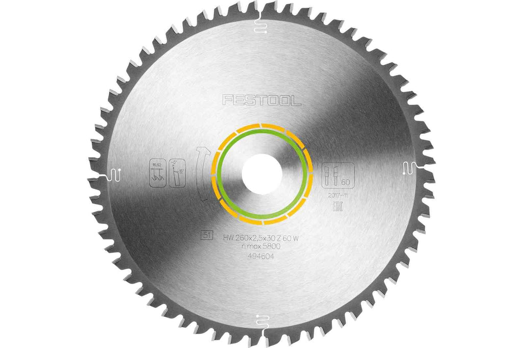 Festool Saw Blade HW 260X2,5X30 W60
