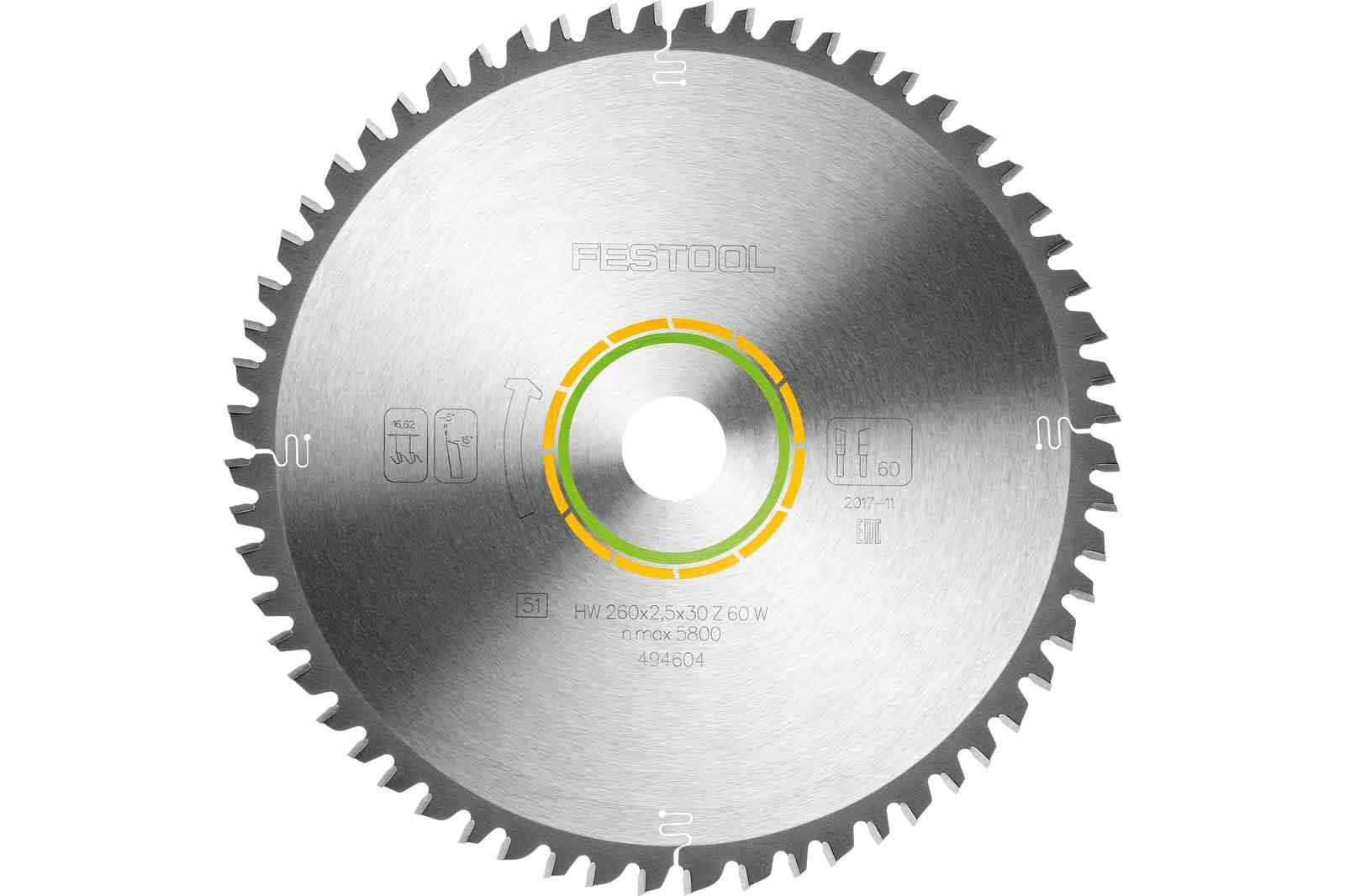 Festool Saw Blade HW 260X2,5X30 W60