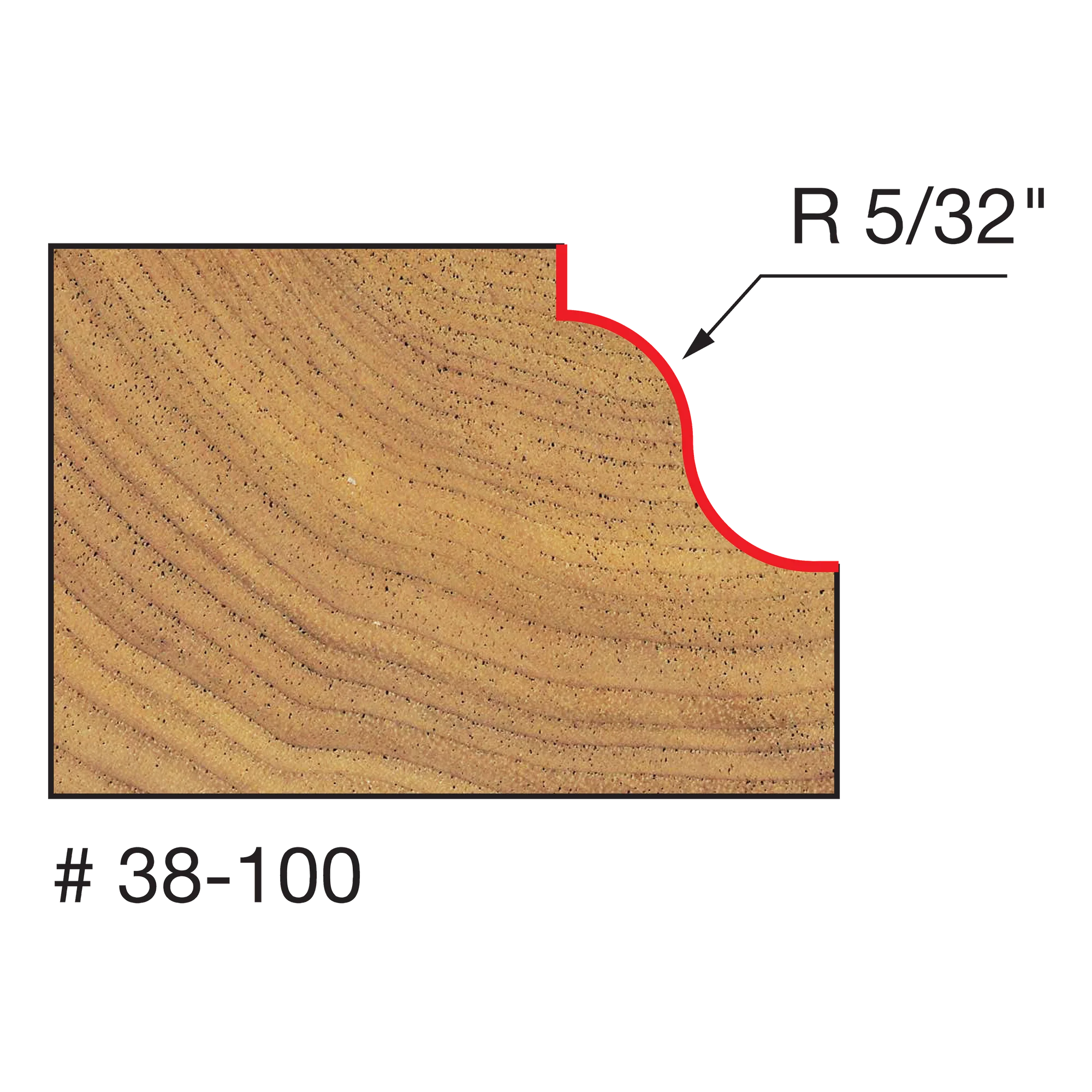 Freud 1-1/16" (Dia.) Quadra-Cut Roman Ogee Bit 38-100