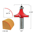 Freud 3/4" Quadra-Cut Radius Rounding Over Bit 34-128