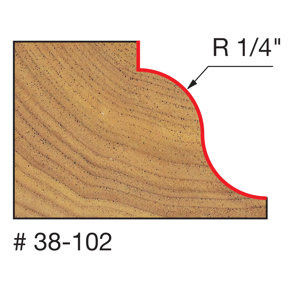 Freud 1-3/8" Quadra-Cut (Dia.) Roman Ogee Bit 38-102