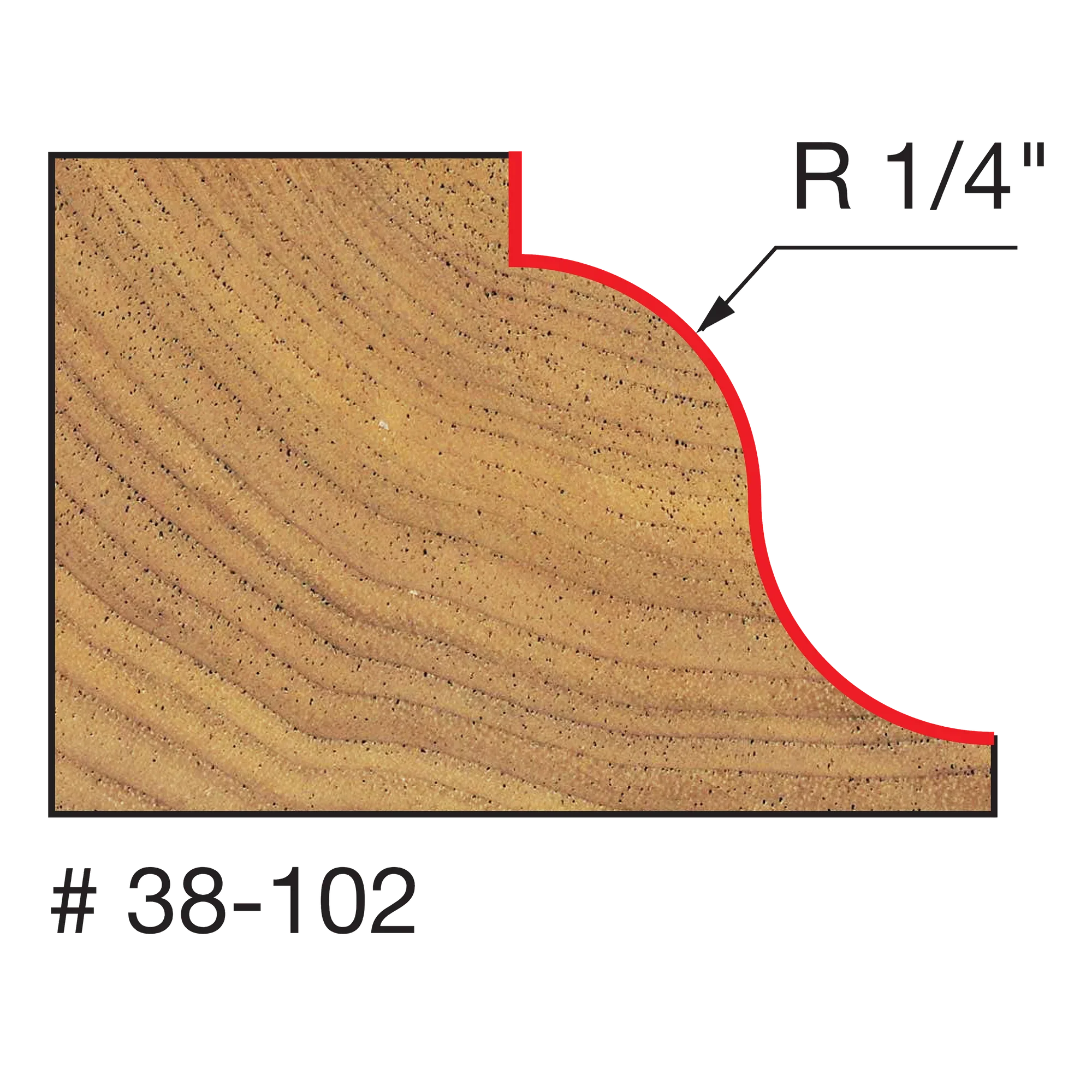 Freud 1-3/8" Quadra-Cut (Dia.) Roman Ogee Bit 38-102