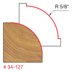 Freud 5/8" Quadra-Cut Radius Rounding Over Bit 34-127