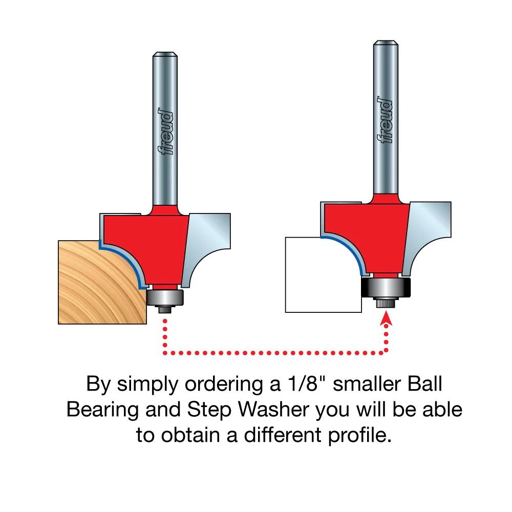 Freud 3/8" Quadra-Cut Radius Beading Bit 36-114