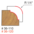 Freud 1/4" Quadra-Cut Radius Beading Bit 36-110