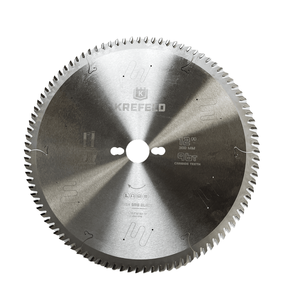 Krefeld Circular Finish Saw Blade - 12 Inch D x 96T TP - 1 3/16 inches / 30mm Arbor Size / Kerf 3mm